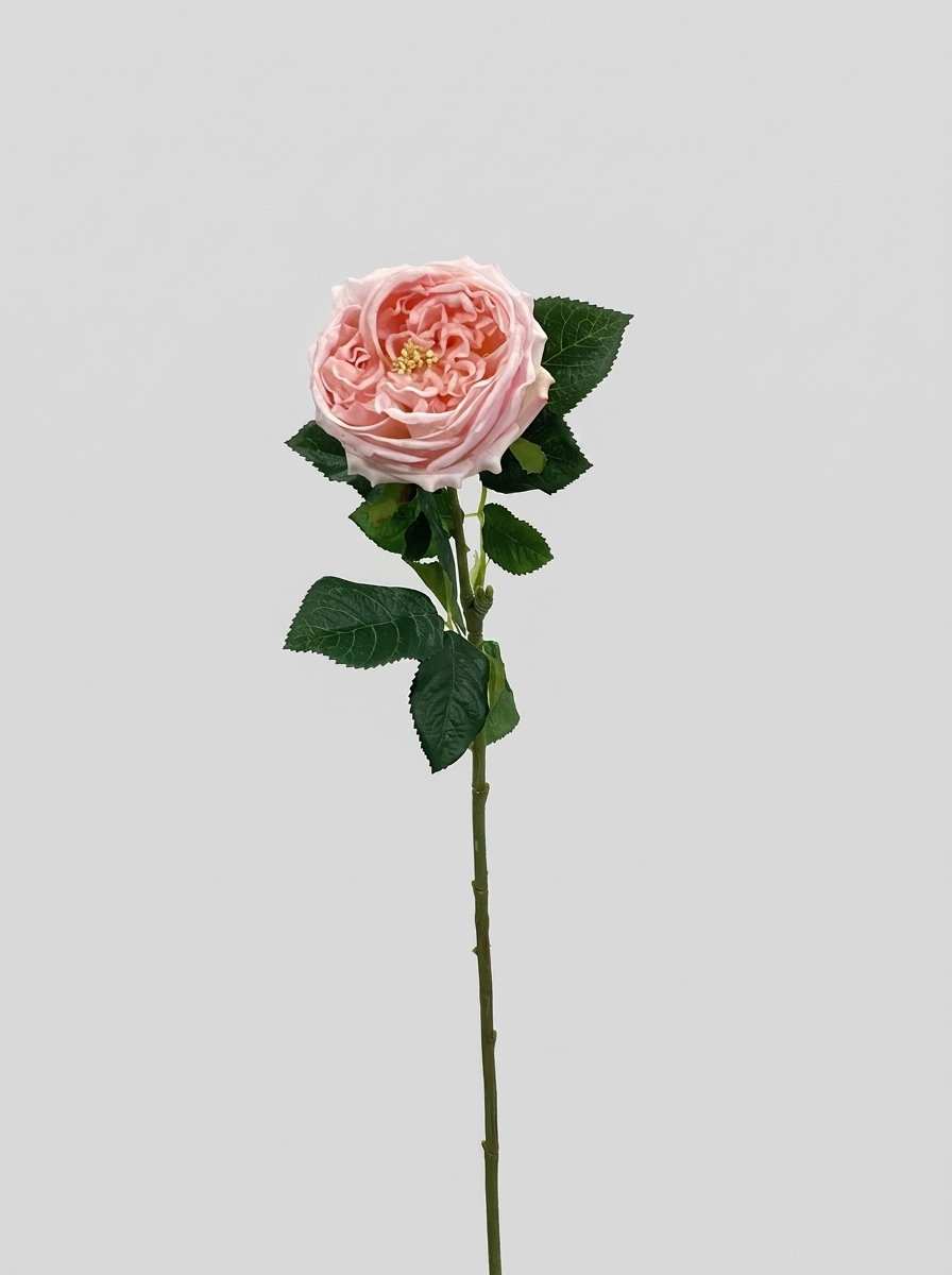 Real Touch Garden Rose Single Stem - Blush Pink