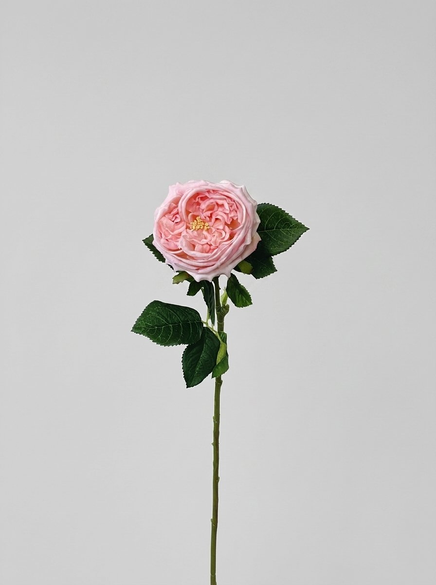 Real Touch Garden Rose Single Stem - Soft Pink