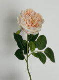 Real Touch Garden Rose Single Stem - Champagne Peach