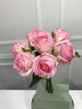 7-Stem Real Touch Garden Rose Bouquet - Blush Pink