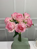 7-Stem Real Touch Garden Rose Bouquet - Blush Pink