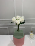 7-Stem Real Touch Garden Rose Bouquet - White