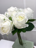 7-Stem Real Touch Garden Rose Bouquet - White