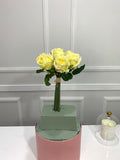 5-Stem Real Touch Garden Rose Bouquet - Soft Yellow