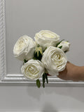 5-Stem Real Touch Garden Rose Bouquet - White