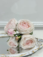 5-Stem Real Touch Garden Rose Bouquet - Blush Pink