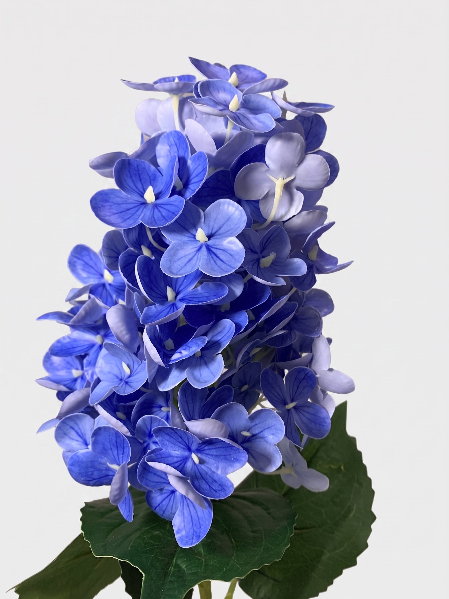 Real Touch Pointy Hydrangea Single Stem - Blue (edited)