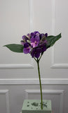 Small Real Touch Hydrangea Single Stem - Dark Purple