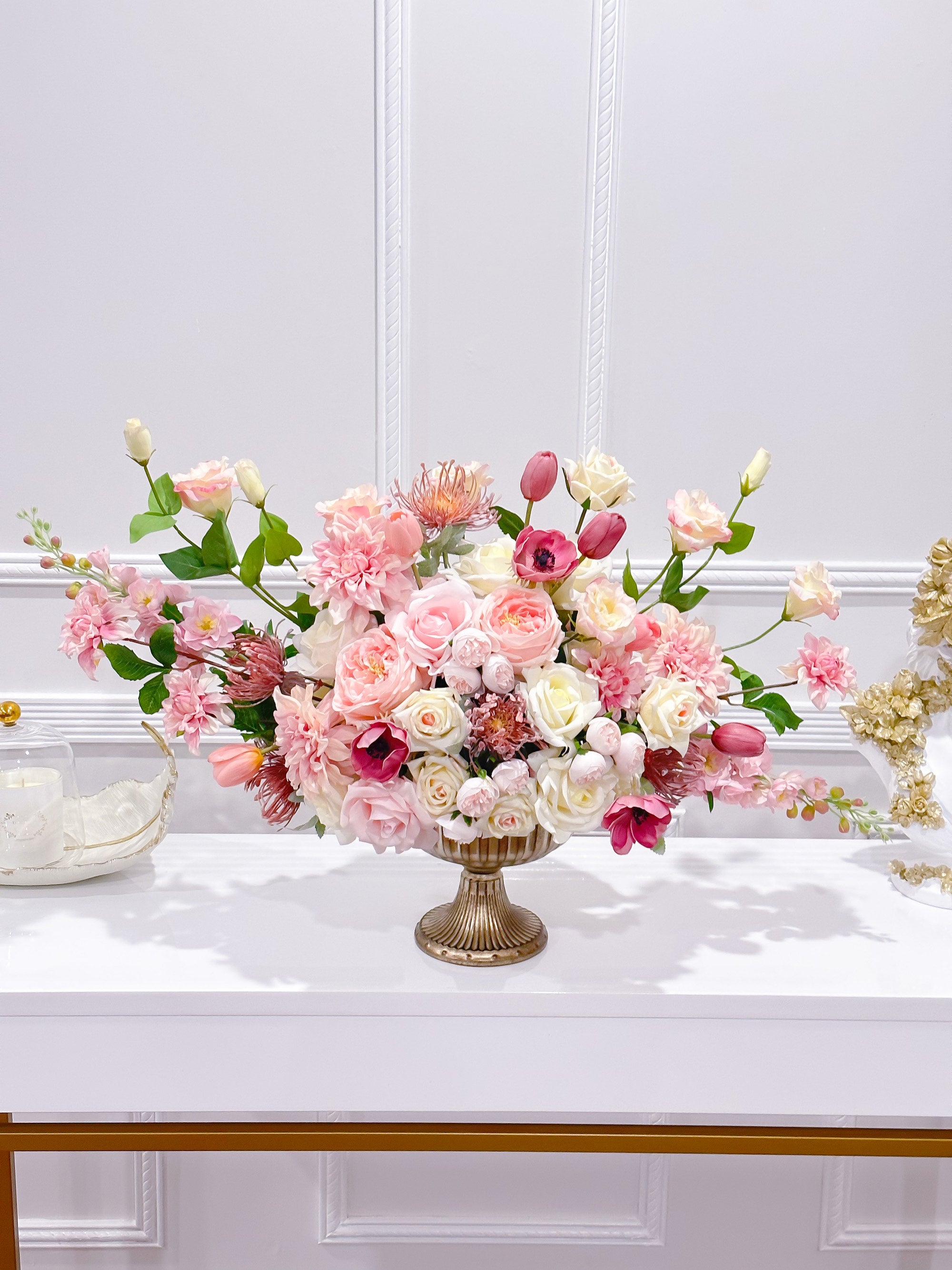 Xx-Large French Country Pink Real Touch Flower Arrangement - Flovery