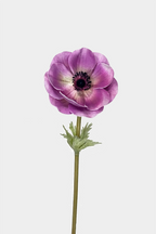Real Touch Anemone Poppy Stem front view