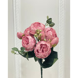 21.5-in Silk Peony Stem Bundle - Pink