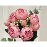 21.5-in Silk Peony Stem Bundle - Pink