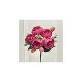 21.5-in Silk Peony Stem Bundle - Hot Pink
