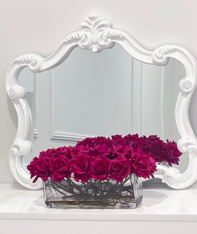 Modern Long Fuchsia Pink Real Touch Roses Arrangement Main image