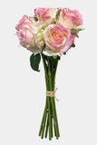 7-Stem Real Touch Garden Rose Bouquet - Blush Bicolor