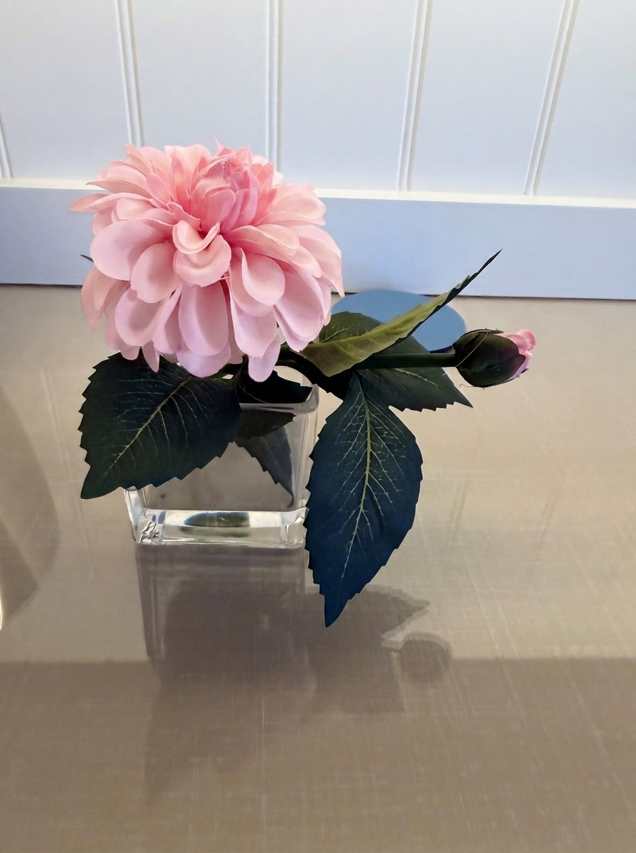 Real Touch Dahlia Arrangement, Light Pink
