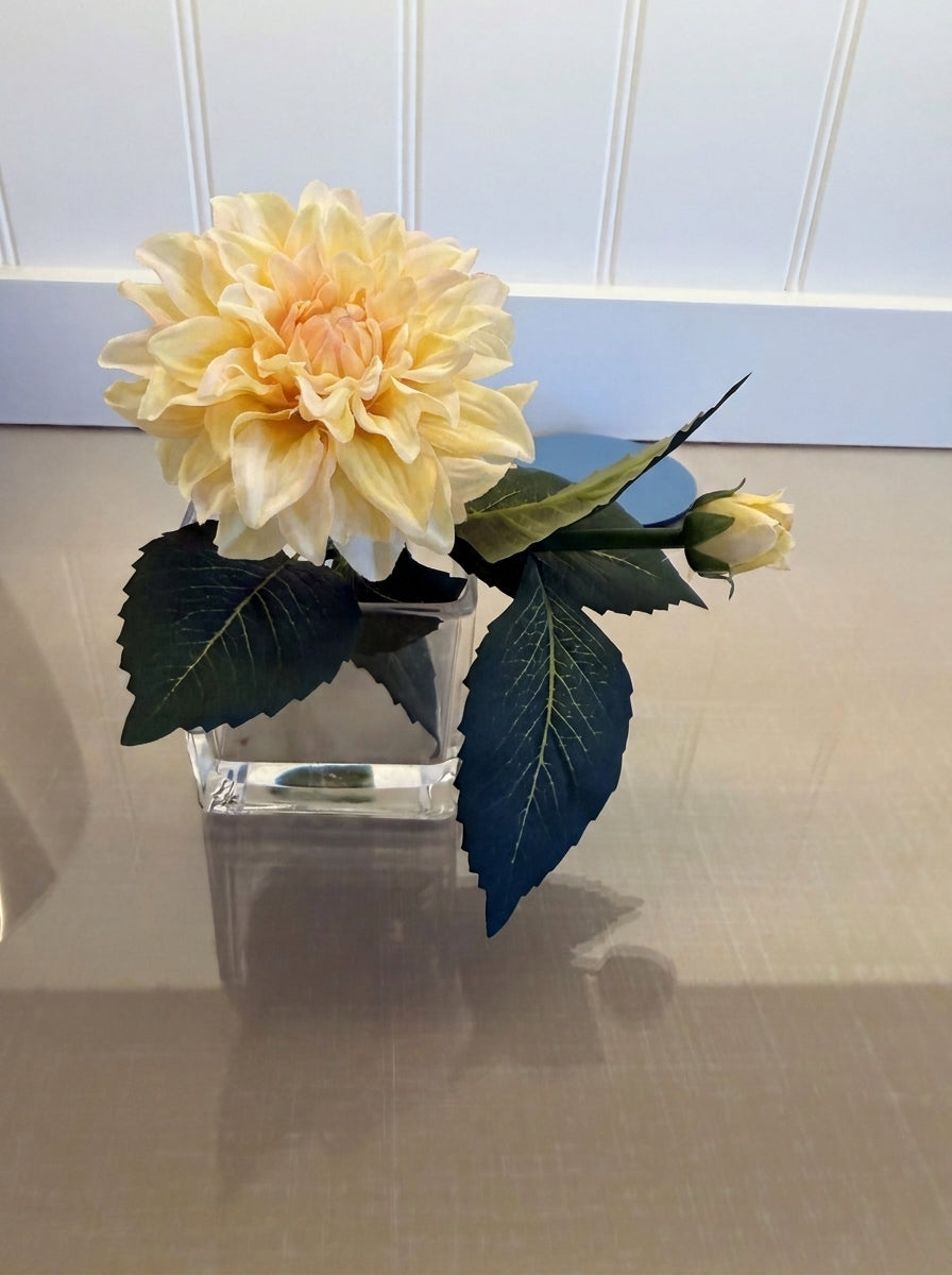 Real Touch Dahlia Arrangement, Yellow