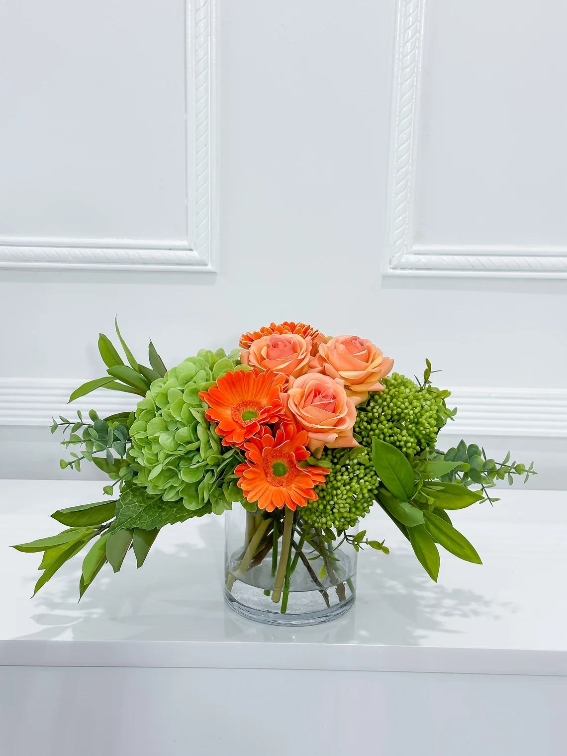High Quality Faux Hydrangea Daisy Rose Arrangement - Flovery