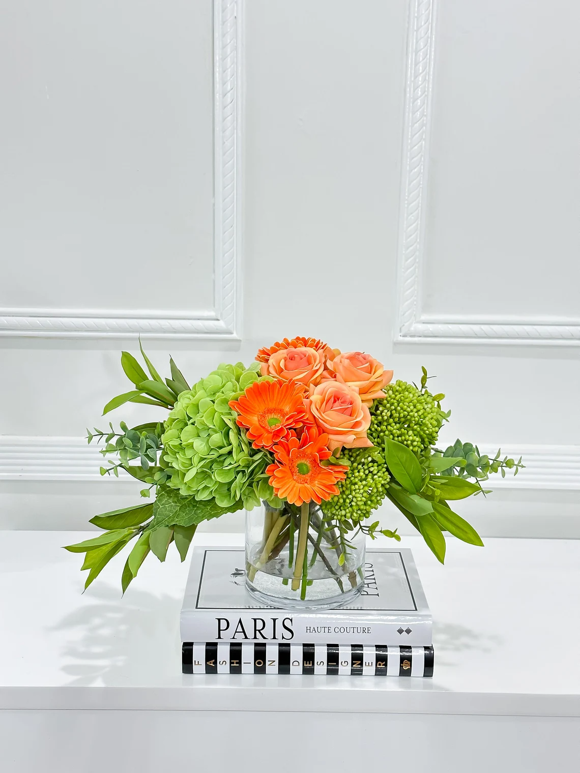 High Quality Faux Hydrangea Daisy Rose Arrangement Secondary image