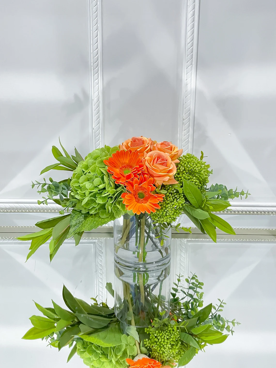 High Quality Faux Hydrangea Daisy Rose Arrangement - Flovery