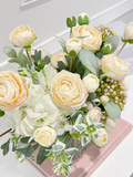 High Quality Artificial Ranunculus Arrangement in Vase