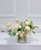 High Quality Artificial Ranunculus Arrangement in Vase - Flovery