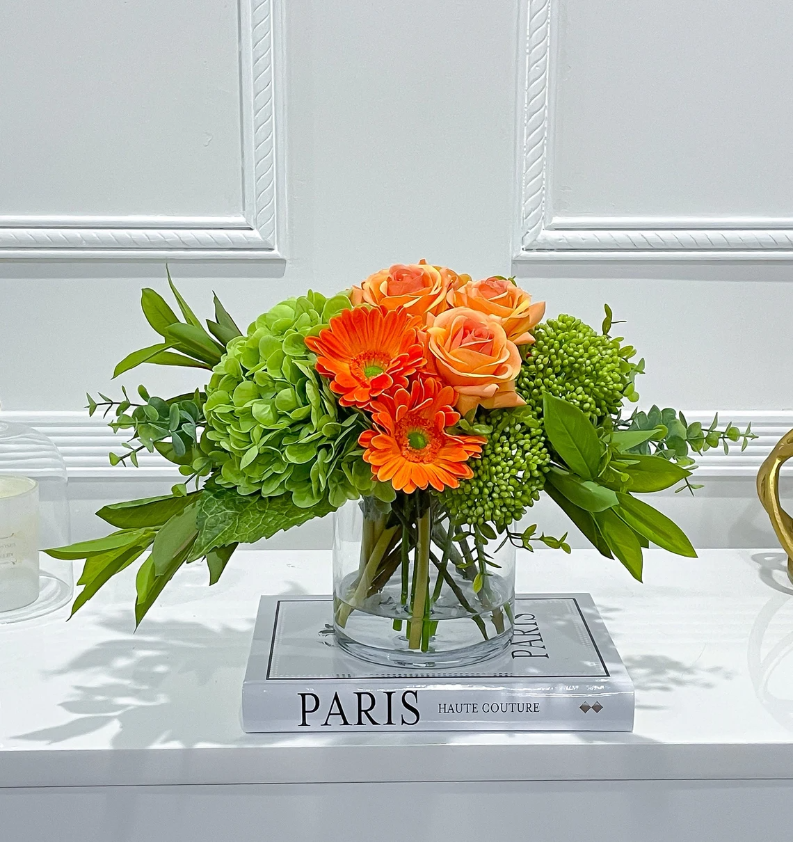High Quality Faux Hydrangea Daisy Rose Arrangement - Flovery