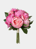 5 Silk Peony Bouquet - Hot Pink - Studio