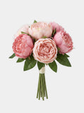 5 Silk Peony Bouquet - Pink - Studio