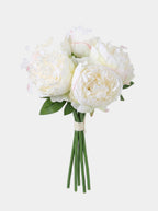 5 Stems Peony Bouquet - White - Studio