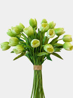 Set of 6 Real Touch Tulip Stems - Green