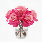 Custom Ten (10) Real Touch Rose Arrangements in Cylinder Vase