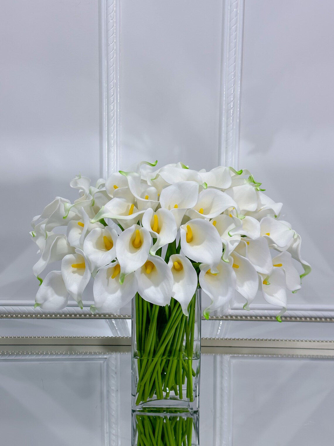 60 Tall White Real Touch Calla Lilies Arrangement - Flovery