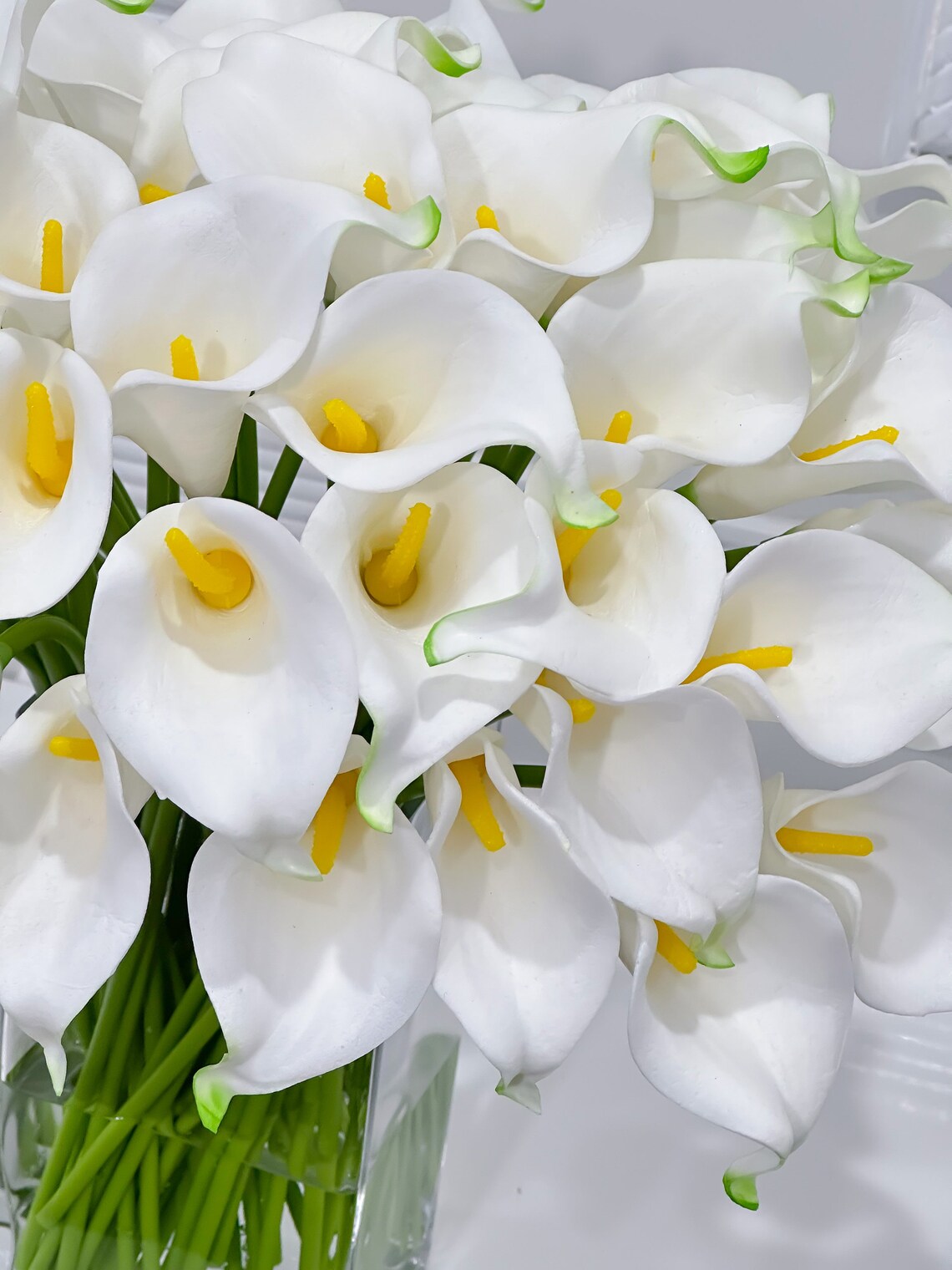 buy white calla lily 60 Tall White Real Touch Calla Lilies Arrangement – Flovery.com