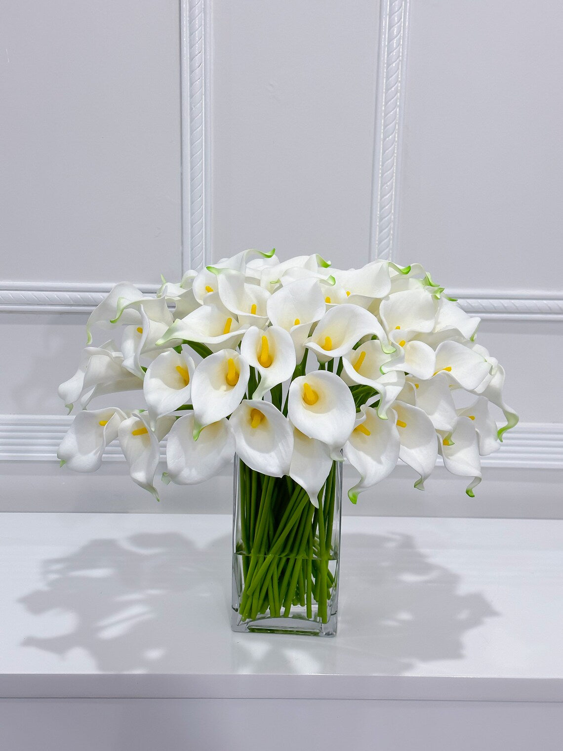 60 Tall White Real Touch Calla Lilies Arrangement