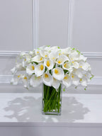 60 Tall White Real Touch Calla Lilies Arrangement - Flovery