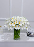 60 Tall White Real Touch Calla Lilies Arrangement - Flovery