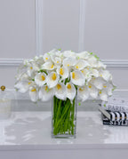 60 Tall White Real Touch Calla Lilies Arrangement - Flovery