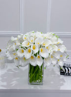 60 Tall White Real Touch Calla Lilies Arrangement - Flovery