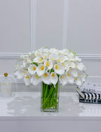 60 Tall White Real Touch Calla Lilies Arrangement - Flovery