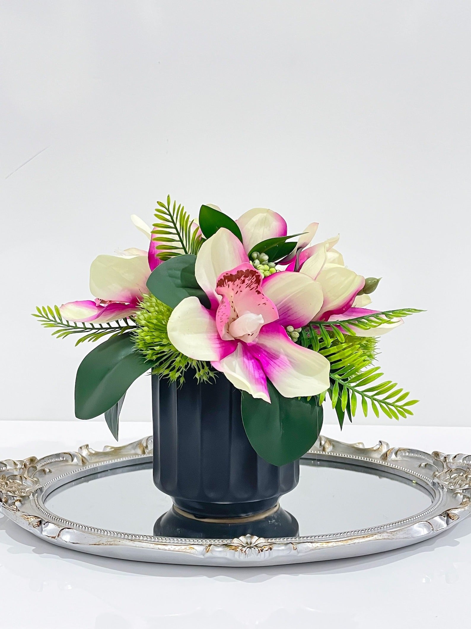 Real Touch Purple Orchid Arrangement - Flovery