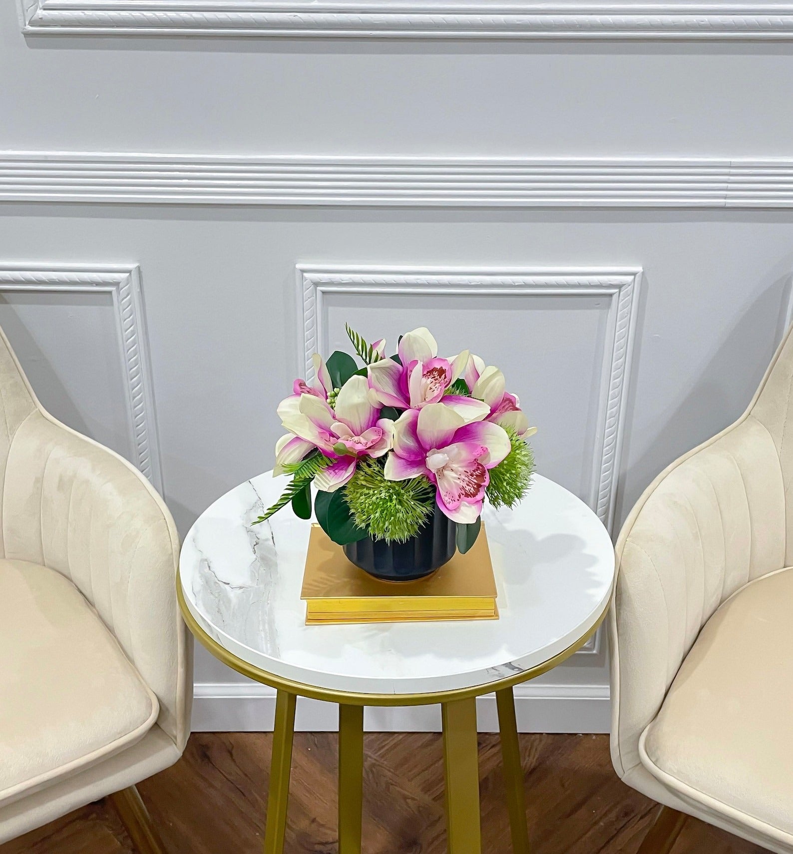 Real Touch Purple Orchid Arrangement - Flovery