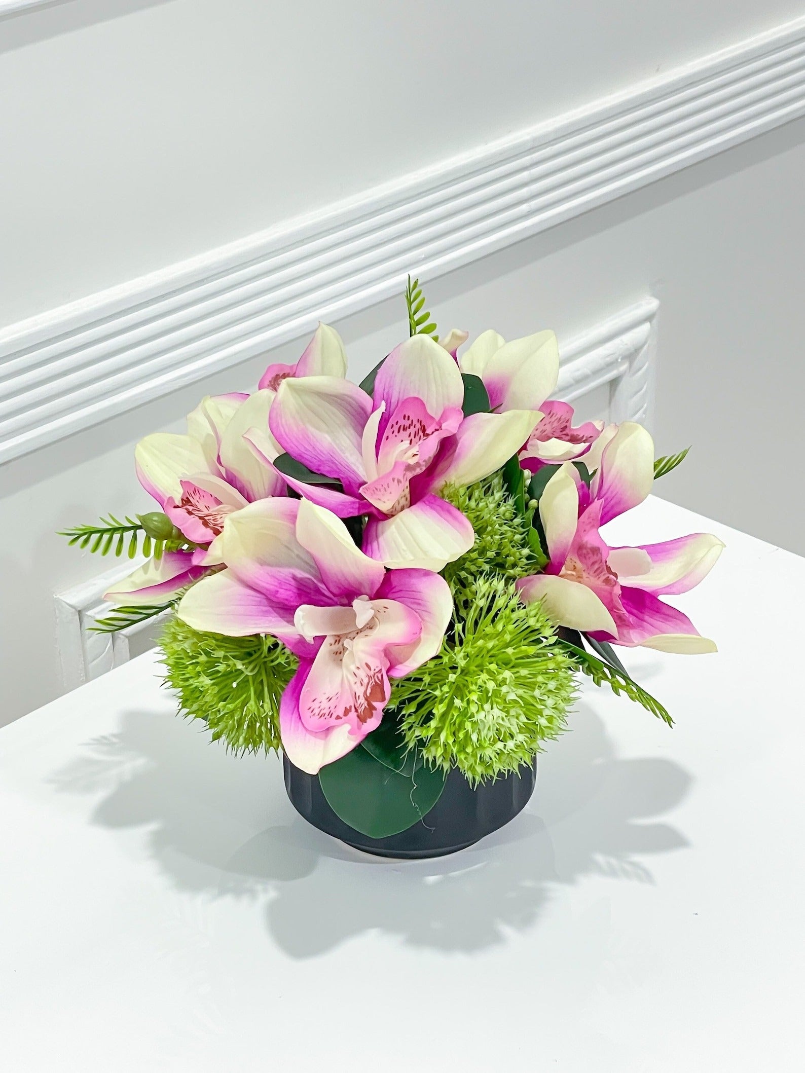 Real Touch Purple Orchid Arrangement - Flovery Main image