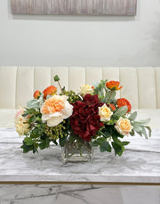 Red Orange Mixed Florals Arrangement