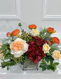 Red Orange Mixed Florals Arrangement