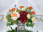 Red Orange Mixed Florals Arrangement - Flovery