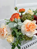 Red Orange Mixed Florals Arrangement