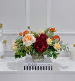 Red Orange Mixed Florals Arrangement