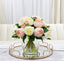 Modern Pink White Silk Peonies Arrangement In Glass Vase - Flovery