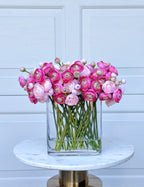 Pink Silk Ranunculus Centerpiece
